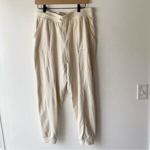 mta sport cream beige neutral super soft jogger pant size l large